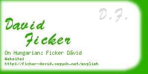 david ficker business card